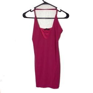 PrettyLittleThing Pink Bodycon Cross Strap Mini Dress